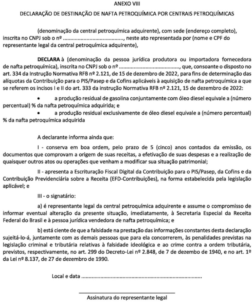 INSTRUÇÃO NORMATIVA RFB Nº 2.121, DE 15 DE DEZEMBRO DE 2022. Consolida as normas sobre a apuração, a cobrança, a fiscalização, a arrecadação e a administração da Contribuição para o PIS/Pasep, da Contribuição para o Financiamento da Seguridade Social (Cofins), da Contribuição para o PIS/Pasep-Importação e da Cofins-Importação.